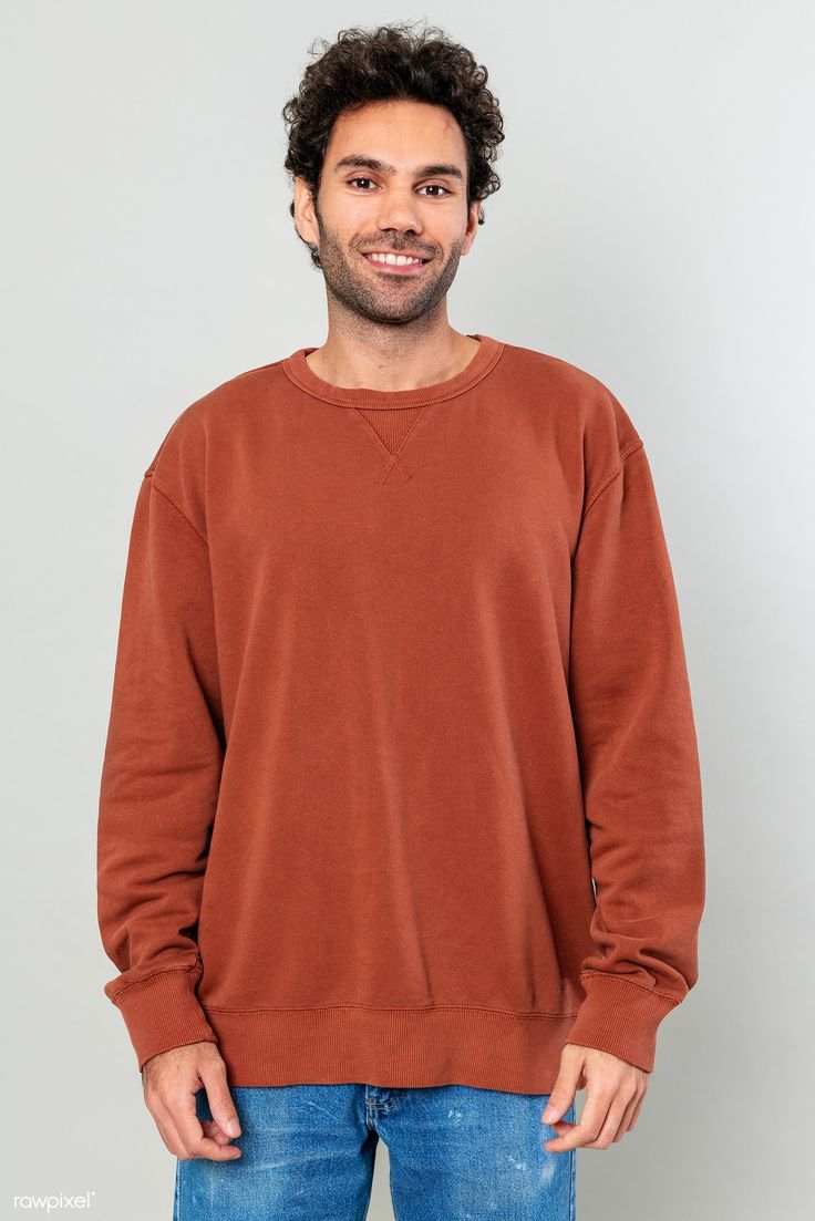 Download Download premium psd of Cheerful man in gray sweater mockup 2291201 | Clothing mockup, Grey ...