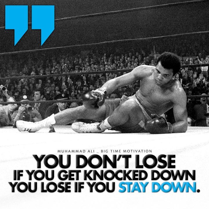 Motivation Inspiration Knocked Down Boxing Dream Don/'t Quit Strong Poster Quote