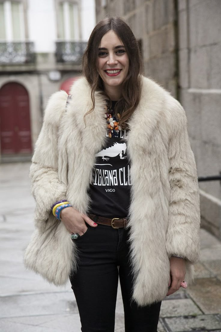 Abrigo de pelo sintetico, Chaquetas de mujer