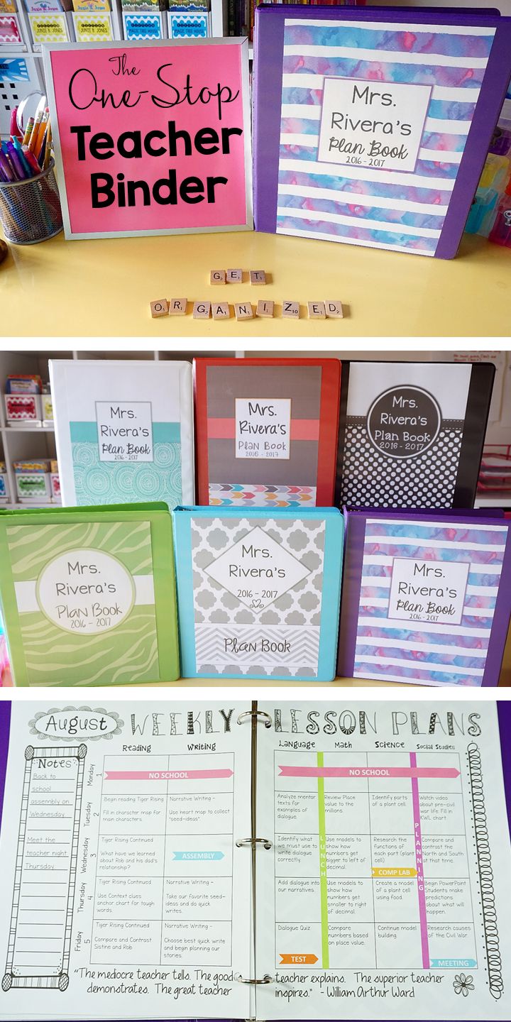 Teacher binder organization just got better! This One-Stop teacher planner has everything you need for classroom organization. This teacher plan book has lesson plan templates, 70+ planner covers to choose from, lots of classroom forms, calendars, and more! Love that it is EDITABLE with FREE updates for LIFE! Lesson plans will never be boring again!