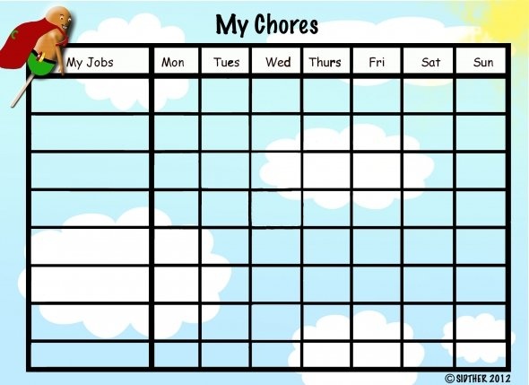 free printable chore charts for multiple children