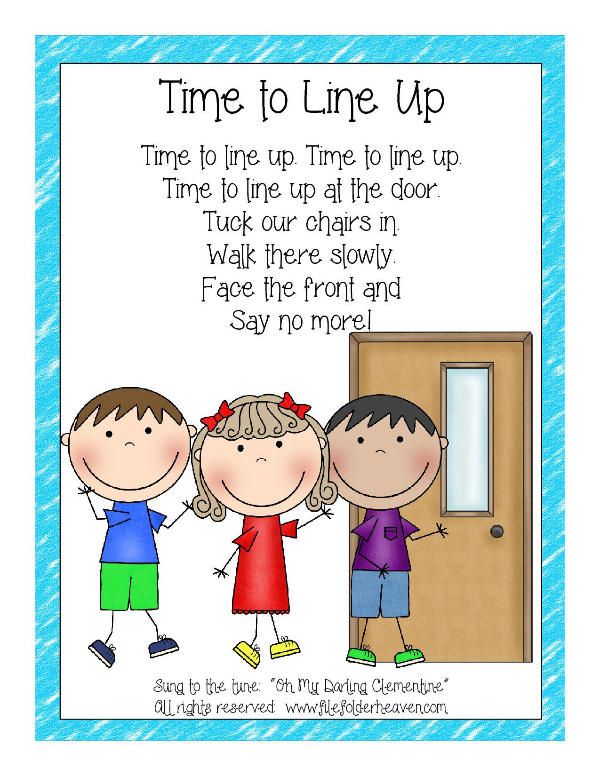 FREEBIE!! Time to Line Up Classroom Poster --