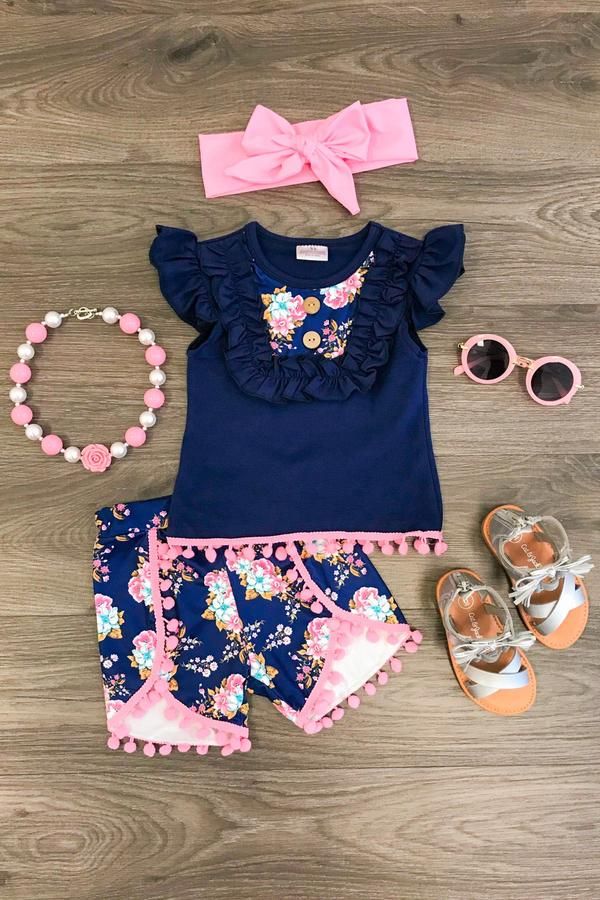 Newborn Baby Girls Feather Tops Vest Pants Shorts Headband Outfits Clothes Set