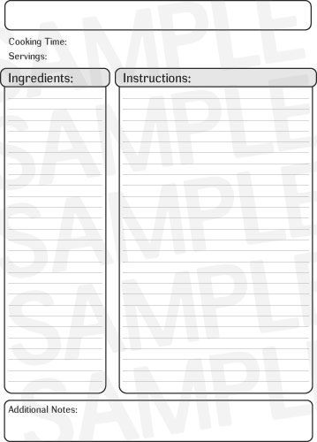 black recipe jotter page type on before you print printables free recipe book template