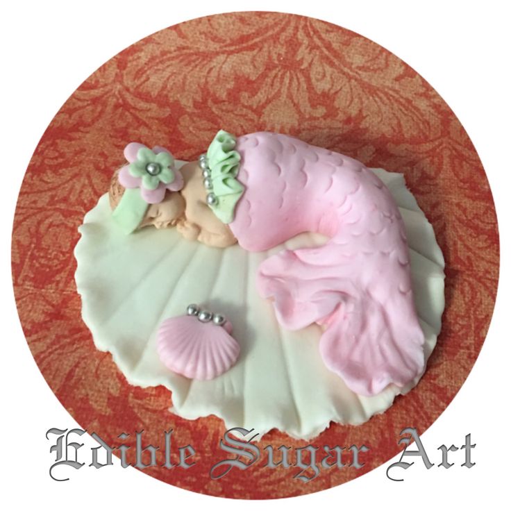 Mermaid Baby Shower Cake Topper Mermaid Baby Shower Cake Topper