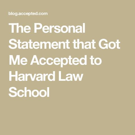 Personal statement harvard gsd