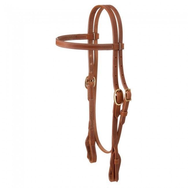 Showman Harness leather mule headstall