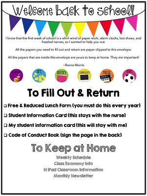 welcome back to school letter templates