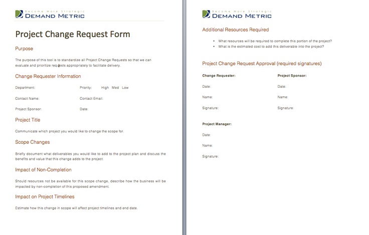 Project Change Request Form - A form to approve project change - change request form Project Change Request Form - A form to approve project change - change request form