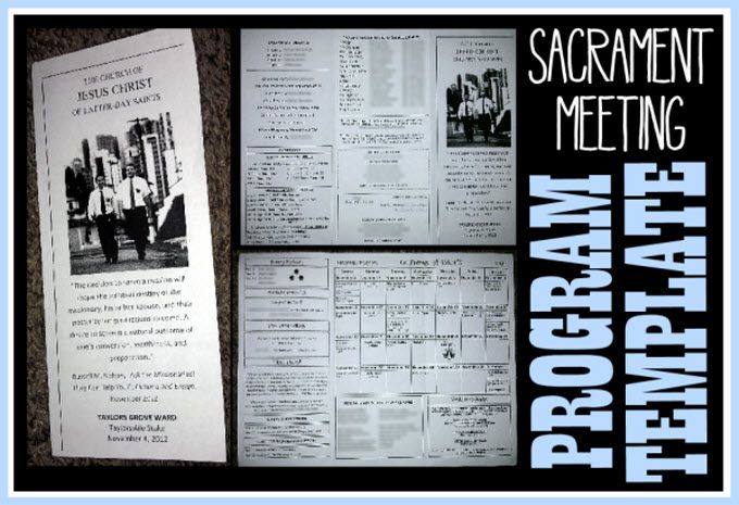 8 Best Sacrament Meeting Programs Images On Pinterest Church Ideas Lds Church And Lds Clipart Lds Sacrament Program Template