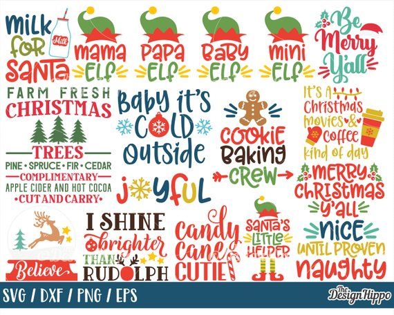 Christmas svg bundle, Kids christmas svg files, Christmas