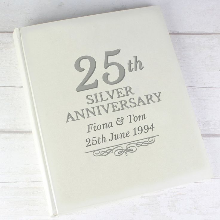 Personalised 25th Silver Anniversary Traditional Photo Album | Traditional photo albums, 50th ...
