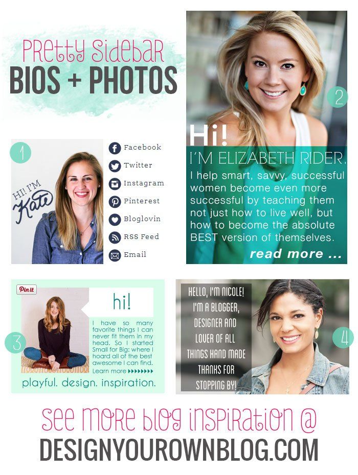 blog sidebar author bios and profile photos a showcase of pretty ones on designyourownblog - How To Design Blogs blog sidebar author bios and profile photos a showcase of pretty ones on designyourownblog - How To Design Blogs