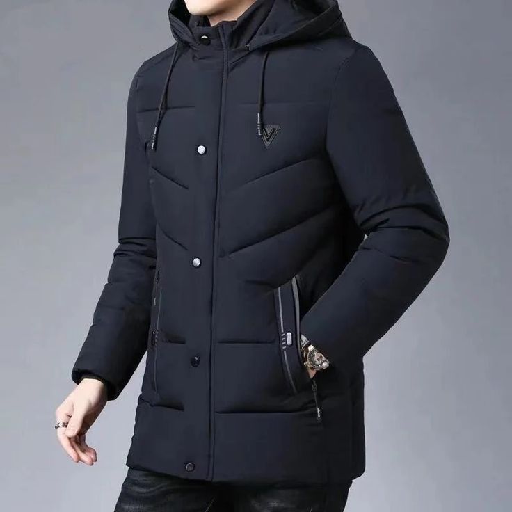 Abrigo Hombre Chaqueta Cálida Invierno Trench Long Outwear B Abrigo Hombre Chaqueta Cálida Invierno Trench Long Outwear B