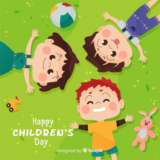 Premium Vector Children day concept in flat design Child day Premium Vector Children day concept in flat design Child day