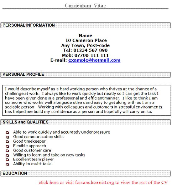 good resume