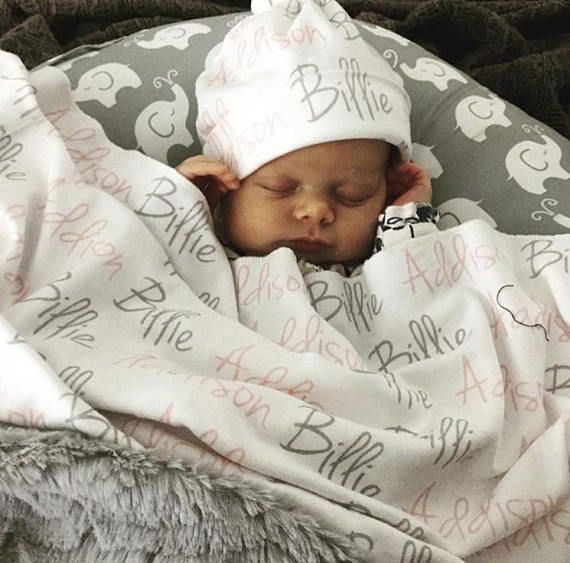 Personalized Baby Swaddle Blanket Great Baby Shower Gift!