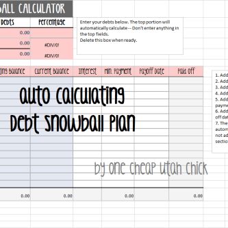 debt snowball worksheet