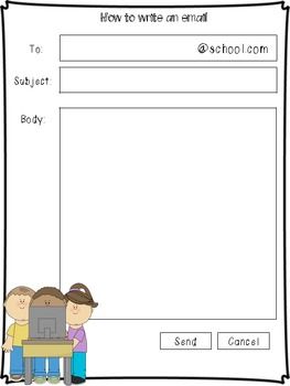email template for kids classroom decor and organization writing templates for students