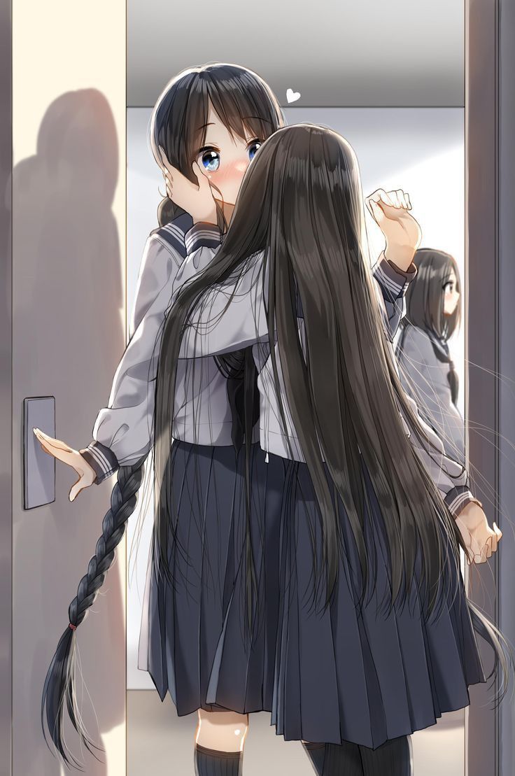 Japanese Schoolgirl Student Gadis Manga Gadis Animasi Gambar Anime