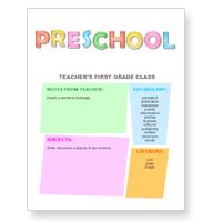preschool news letter