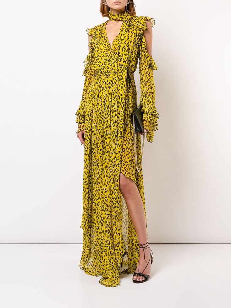 Dvf Diane Von Furstenberg leopard print ruffled dress | Diane von ...