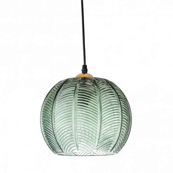 Bloomingville Green Glass Bowl Shaped Pendant Ceiling Lamp Brass Fitting Close Up Of Light Lights Uk Glass Pendant Lamp Ceiling Lights, Green Glass Pendant Lights Uk