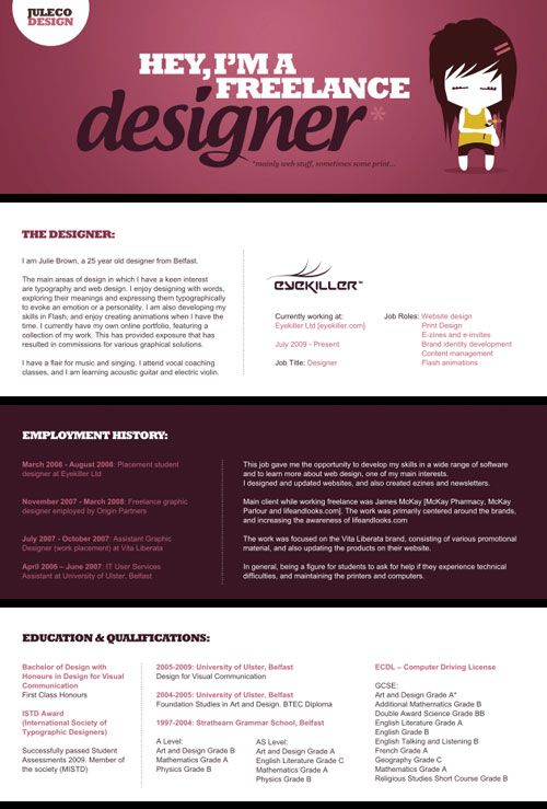 57 best Creative CVs images on Pinterest Creative cv, Creative - example of graphic design resume 57 best Creative CVs images on Pinterest Creative cv, Creative - example of graphic design resume
