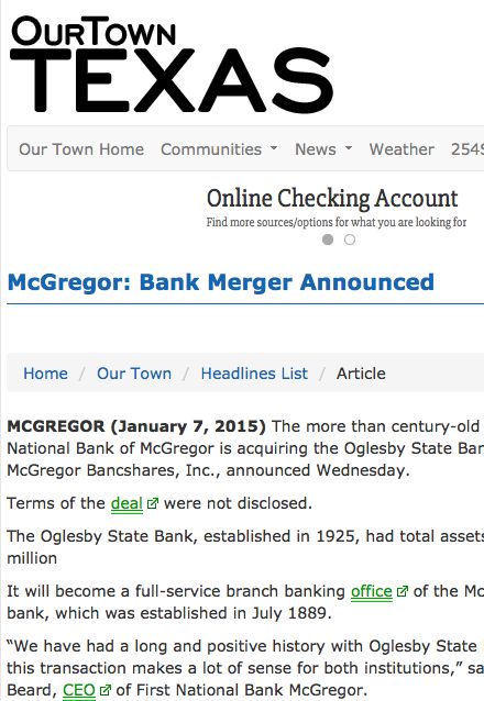 the first national bank of mcgregor the first national bank of mcgregor