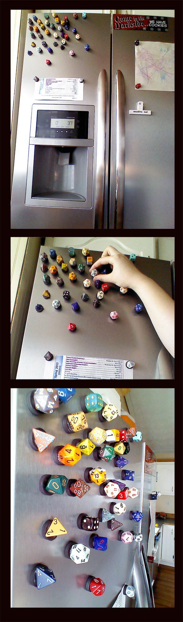 Geekery Magnet gesetztes d20 Würfel polyedrisches rpg Nerdstrumpfbesatz-Partybe...