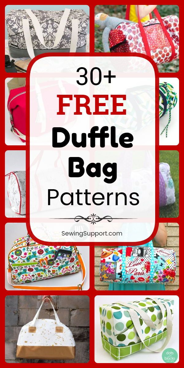 Duffle Bag DIY: Over 30 free duffle bag patterns, tutorials, and diy sewing proj… Duffle Bag DIY: Over 30 free duffle bag patterns, tutorials, and diy sewing proj…