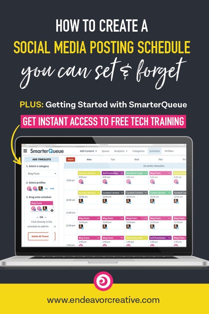 How To Create A Social Media Posting Schedule You Can Set Forget PLUS 