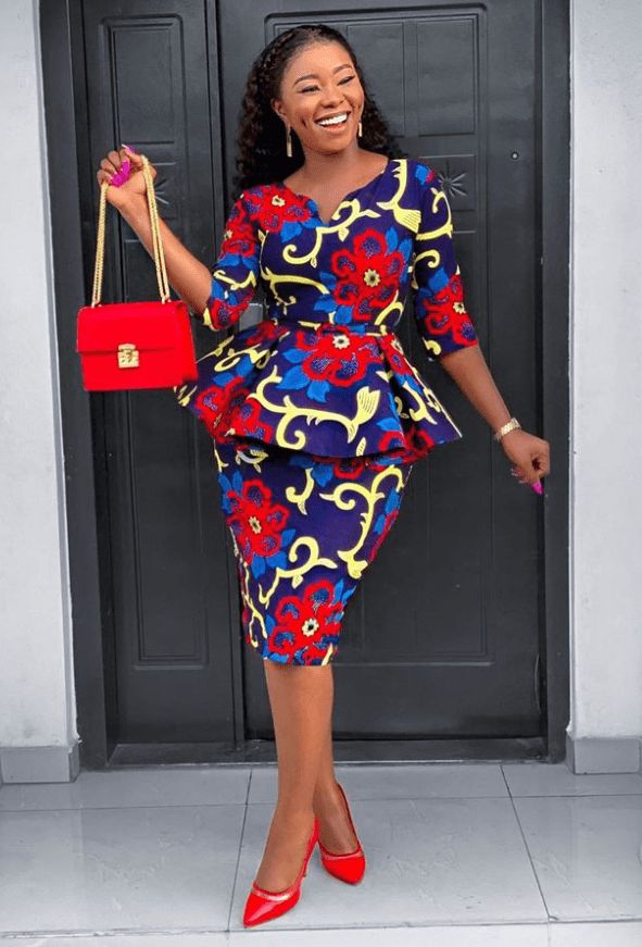Ankara Pencil Skirt With Peplum Blouse Styles For Smart Looks Stylish Naija In 2021 Latest
