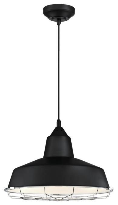 1 Light Led Pendant Black Finish With Chrome Cage 6104900 1 Light Led Pendant Black Finish With Chrome Cage 6104900 Academy Dimmable Product Specification Item