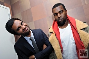 backstage at comix aziz and kanye kanye kanye west funny people