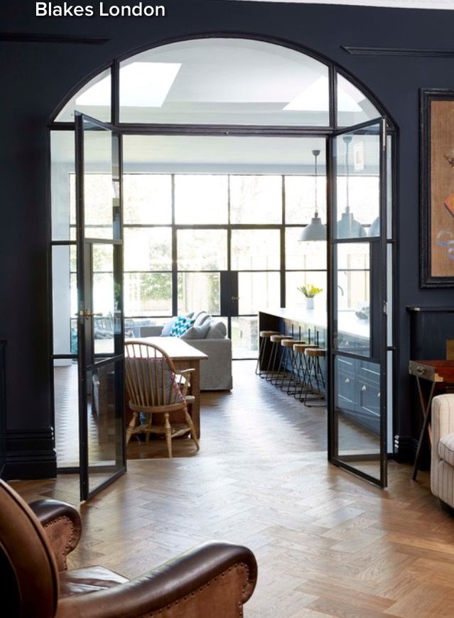 Love These Doors Leading To The Kitchen Edwardian House House Extension Design Home Decor