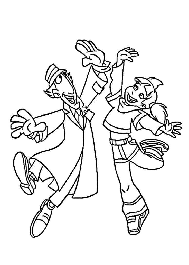 Funny Inspector Gadget For Kids Printable Free Inspector Gadget Coloring Pages 3 Inspector Gadget and Penny coloring pages for kids, printable free Inspector Gadget Cartoon