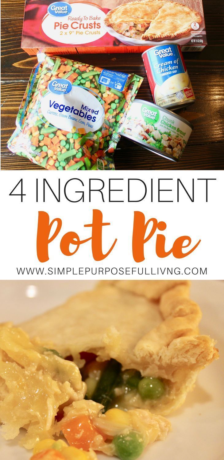 Chicken Pot Pie Recipes Pinterest Easy Pot Pie Recipe With Just 4 Ingredients Chicken Pot Pie Or Turkey Pot Pie Perfect For Thanksg Easy Chicken Pot Pie Recipe Pot Pie Recipe Easy Easy Pot Pie