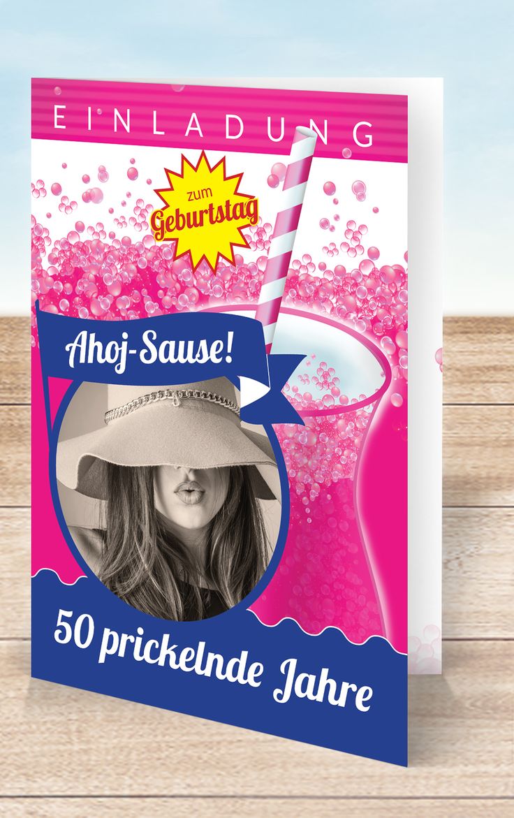 Einladungskarten Geburtstag Günstig Einladungskarte prickelndes Alter | Einladungen, Geburtstagskarte