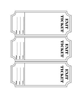 freebie exit ticket template you can edit this template to fit tickets templates