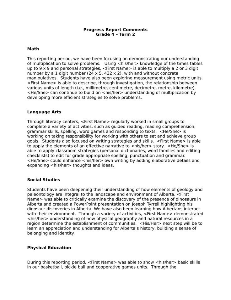 Report card comments for essay writing