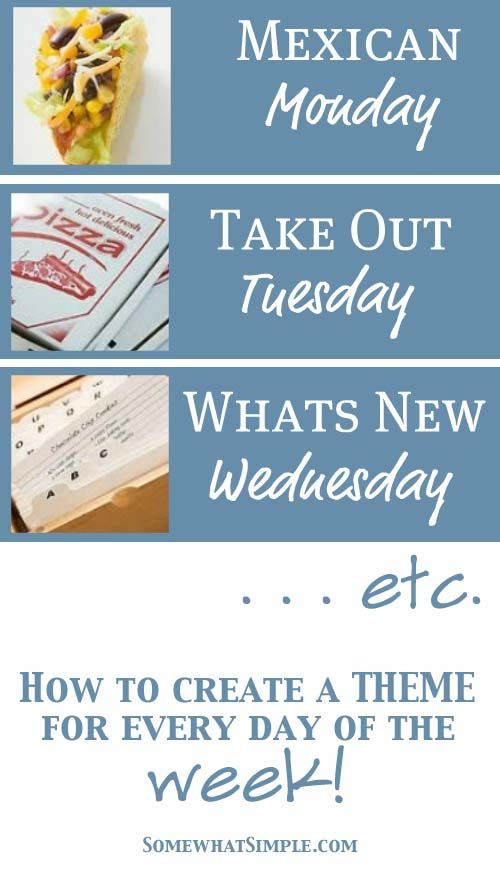how to plan weekly meals