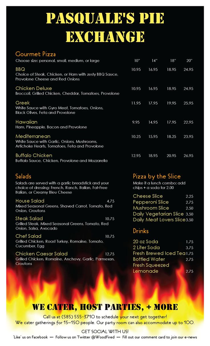 menu layout templates