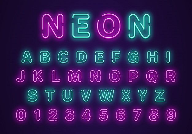 Premium Vector Neon airplane sign