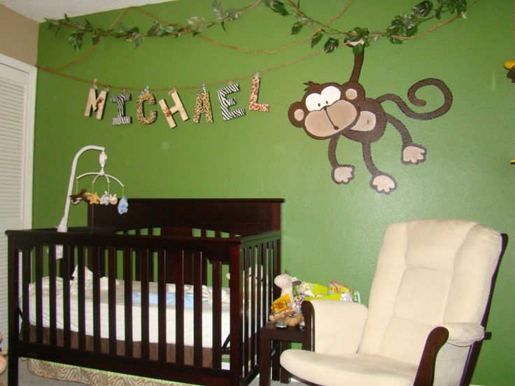 Michael's Jungle Baby Room - Project Nursery | Jungle baby room, Monkey