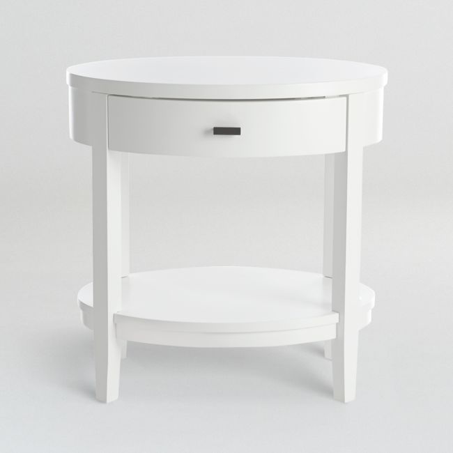 Arch White Oval Nightstand Bedside Tables Nightstands Round Bedside Tables Nightstands, Round White Nightstand Table