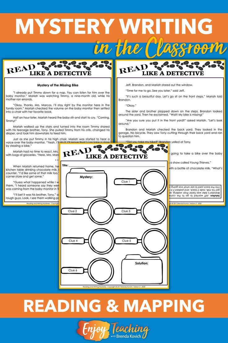 Mystery Writing for Kids A Case for Reading First Mystery writing