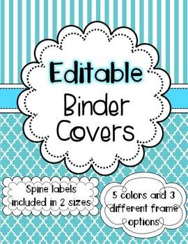 Binder Covers Editable | Binder covers, Teacher binder ... Binder Covers Editable | Binder covers, Teacher binder ...