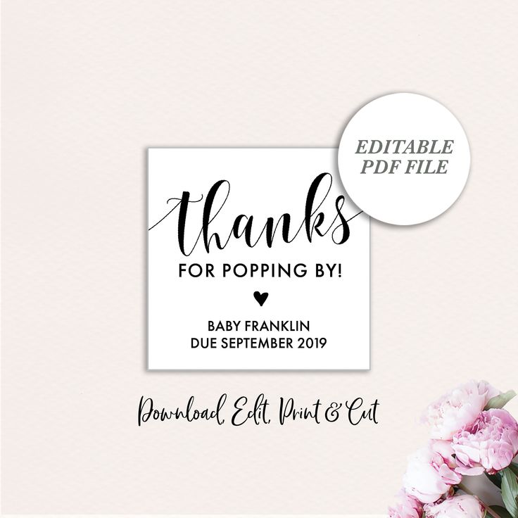 Free printable popcorn labels for baby shower