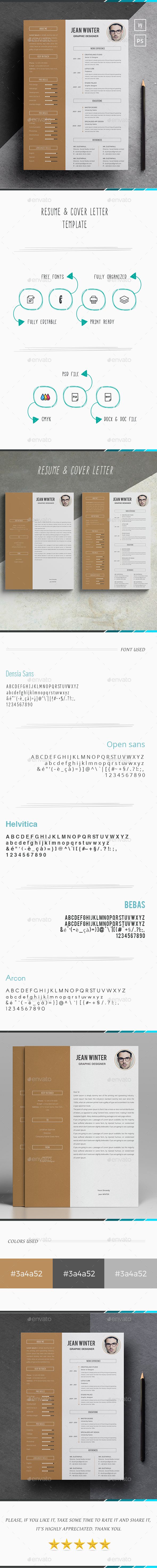 Word Resume #clean resume #resume template • Download here → https://graphicriver.net/item/word-resume/20542448?ref=pxcr